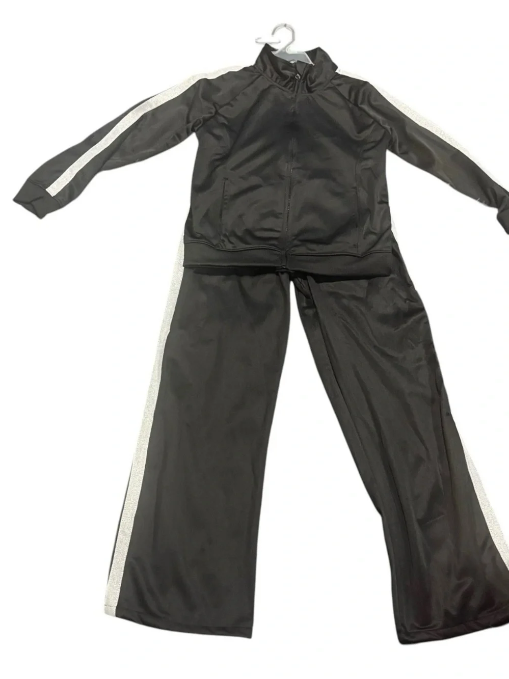 Girls Size 14/16 Pro Player Tracksuit Jacket & Pants Pink w/ White Stripes NEW